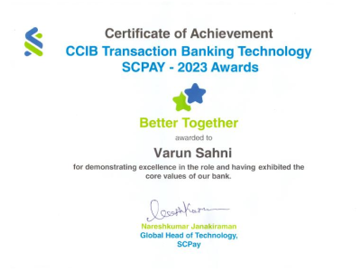 Standard Chartered Bank  Internship