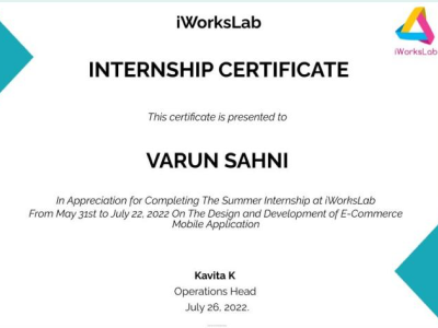 iWorksLab Internship